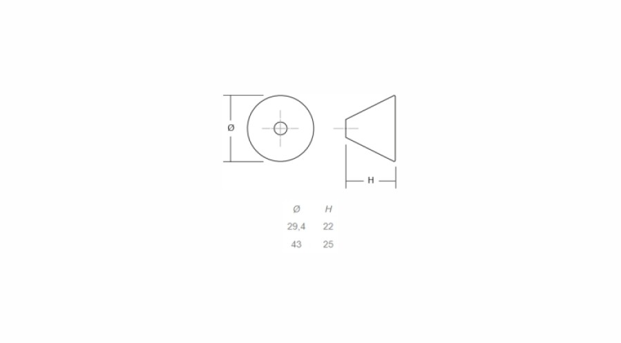 Rankenėlė Conic -29|matinė juoda ZM2 metalinė