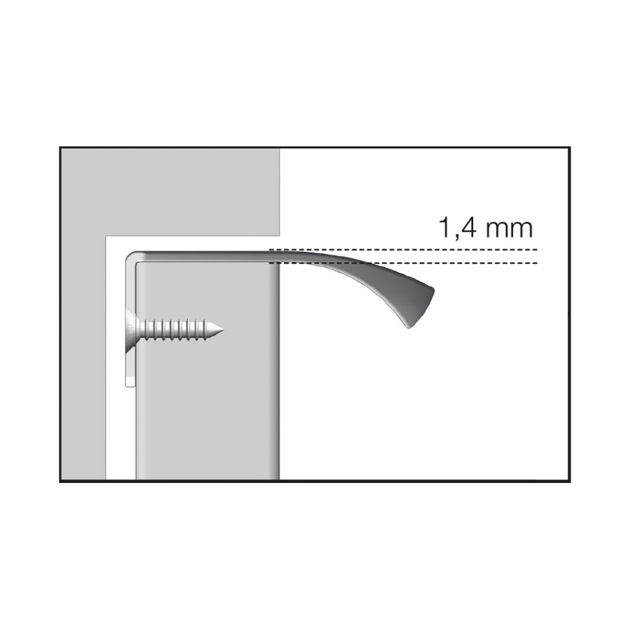 Profilinė ankenėlė Edge Straight 40 | šlifuota juoda 304155