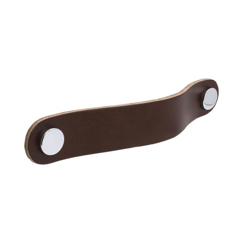 Handle LOOP Round-128 | leather brown/chrome