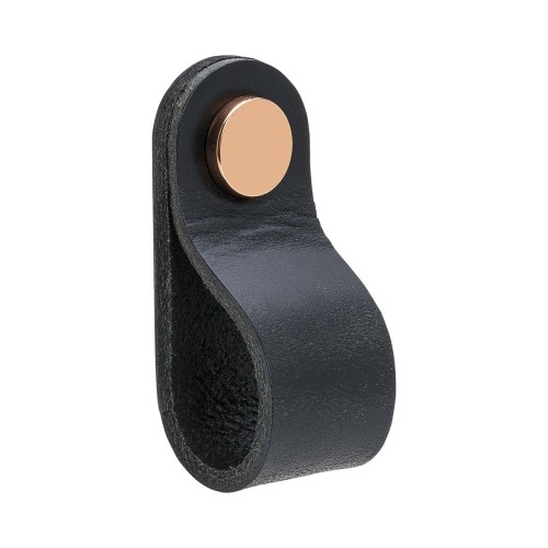 Handle LOOP Round-333222-11 leather black/copper