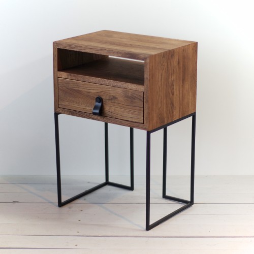 Bedside table NORD 02 NORDIC L   |smoked oak